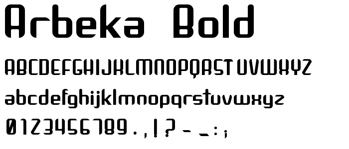 Arbeka  Bold font